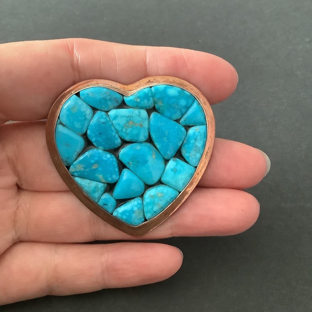Jay King 925 sterling silver Turquoise Heart Pendant.